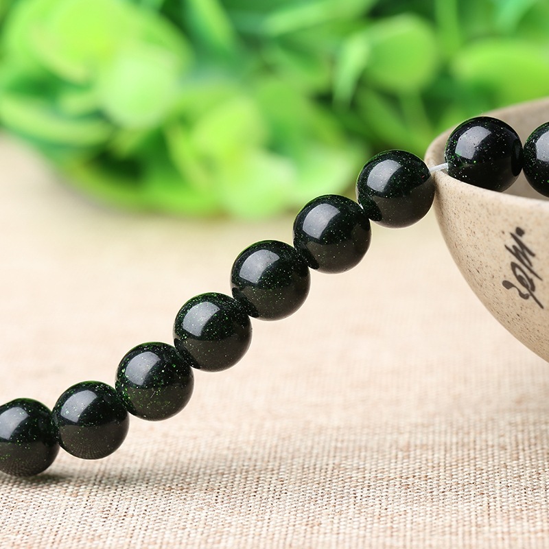 Natural Stone Beads Dark Green Sandstone Round Beads for Jewelry Making DIY Bracelet 4-12mm 15inch Mineral Bead Accessorries