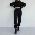 Women's Fleece Warm Tracksuit 2 Piece Set Sportswear Hooded Long Sleeve Sweatshirt High Waist Pants Female Sets 2020 Casual Suit