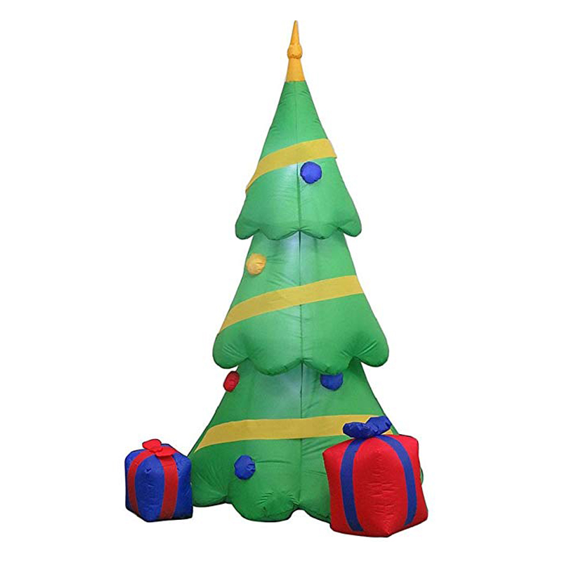 160cm Giant Inflatable Christmas Tree with Gift Boxes Led Lighted Toys Birthday Wedding Christmas Party Props Yard Home Deco