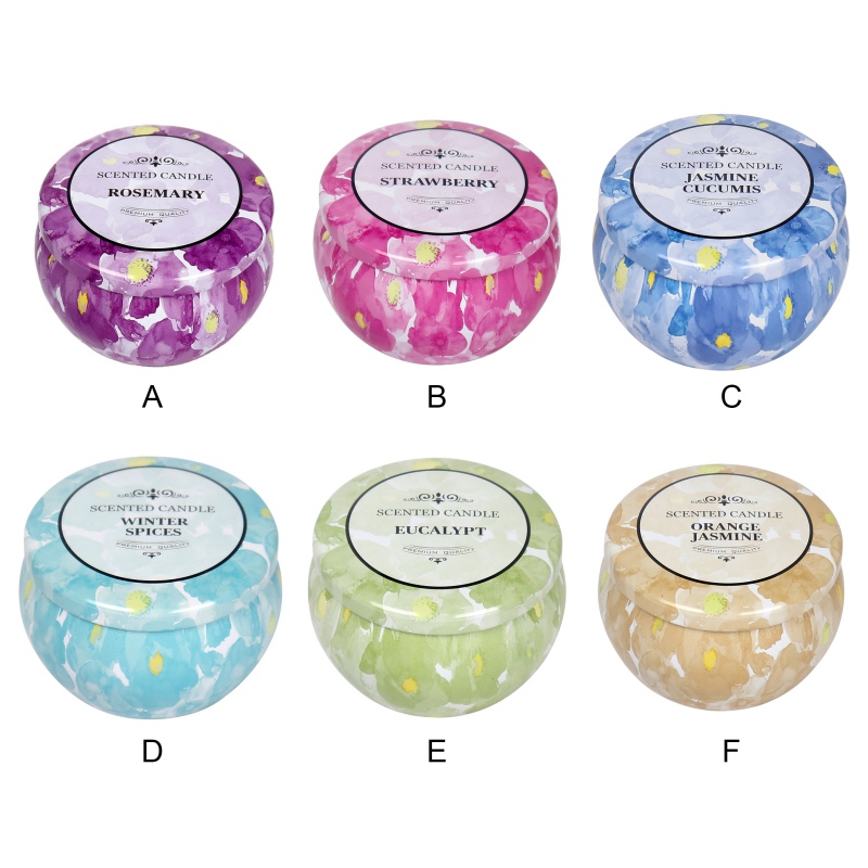 Hot Sell Aromatherapy Candles Multicolor Tins Paraffin Wax Scented Candles For Housewarming Thanks Birthday Valentine's Day Gift