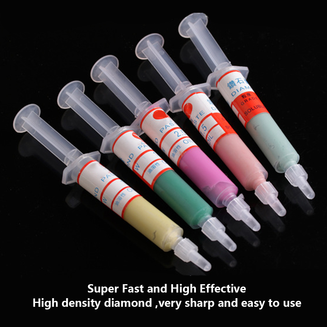 Power Tool Diamond Polishing Lapping Paste Compound Syringes Optional Micron Glass Metal Jade Grinding Polishing Abrasive Tools