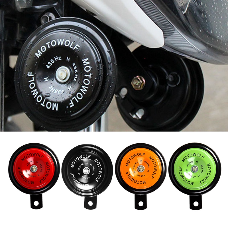Motorcycle Horn Moto Trumpet 12V Black Loud 110db Moped Dirt Bike Electric Vehicle Scooter Air Horns Motorbike Classic Horn