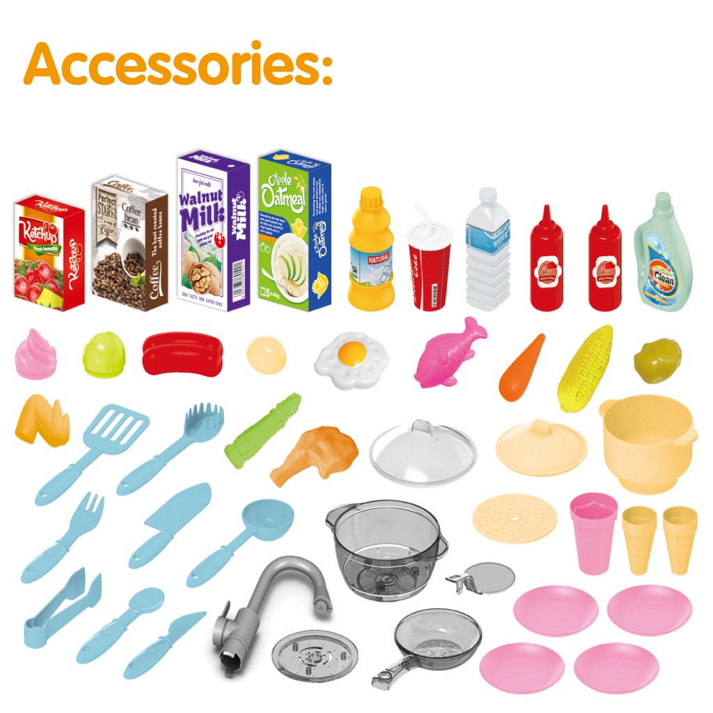 Kids Kitchen Toys Pretend Play Simulation Kitchen Children's Cooking Toys 2-4 Years Kitchen Toys Set