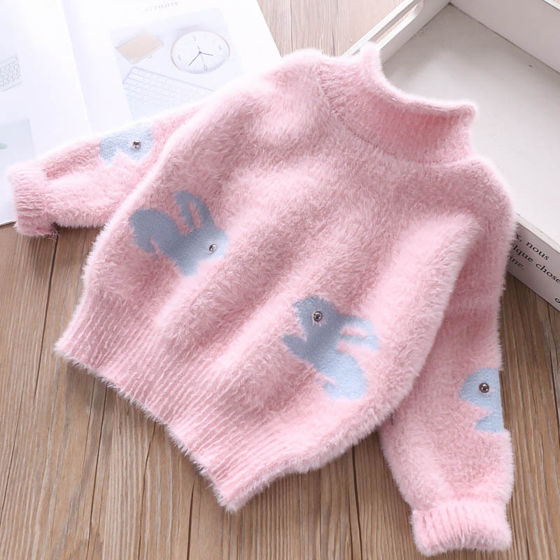 cartoon animals girl sweaters winter girl sweaters 2 4 years toddler knitting pullovers top korean style cardigans warm kids