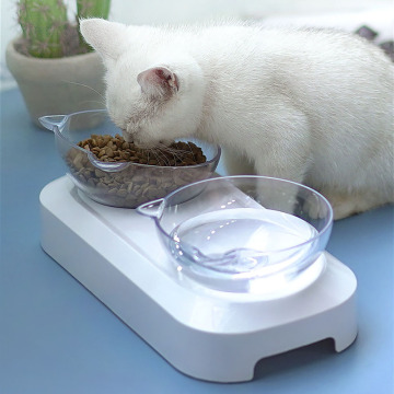 Pet Food Bowls Stand Cat Bowls Pet Water Bowl Cat Raised Elevated Perfect Adjustable Height Dual Angle Adjustable