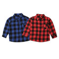 Christmas Toddler Baby Girl Boy Shirts Top Clothes Plaid Print Long Sleeve Single Breasted Top Shirt Coat Jacket Outwear