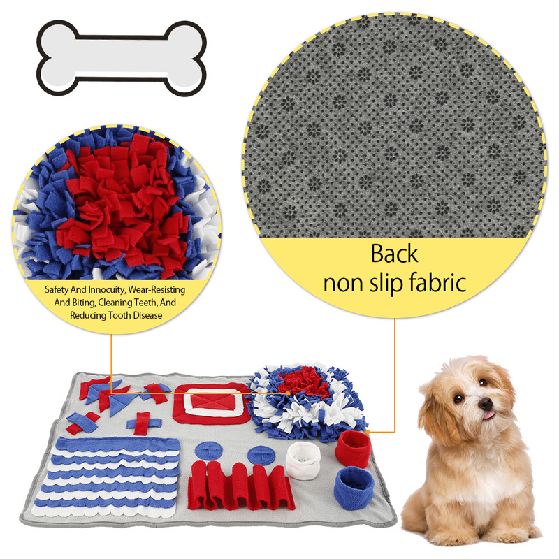 Pet Training Mat Dog Feeding Mat Snuffle Cushion Training Feeding Stress Release Pad Foraging Skill Puzzle Toys 50x75CM