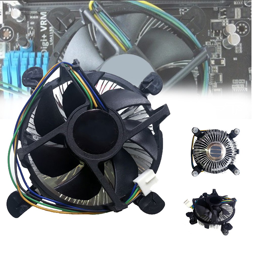 Home Accessories CPU Fan Computer Components System Universal Cooler Radiator Aluminum Quiet Office Useful Heatsink For Intel