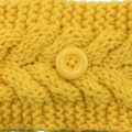 Fashion bow winter wool knit warm women headbands with buttons girl turban outdoor sports headwear hair ribbons hair accessories