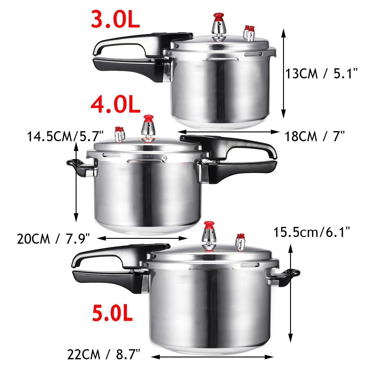 18cm/20cm/22cm 304 Stainless Steel Kitchen Pressure Cooker Electric Stove Gas Stove Energy-saving Safety Cooking Utensils