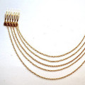 Fashion Hair Cuff Pin Clip 2 Combs Tassels Chains Headband Silver/Gold Wedding Accessories Hair Jewelry