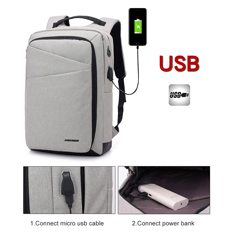 Anti-theft Man Travel Laptop Backpacks 15.6inch USB Charging Notebook Backpack For Macbook Air Pro 11 12 13 15 Lenovo School Bag