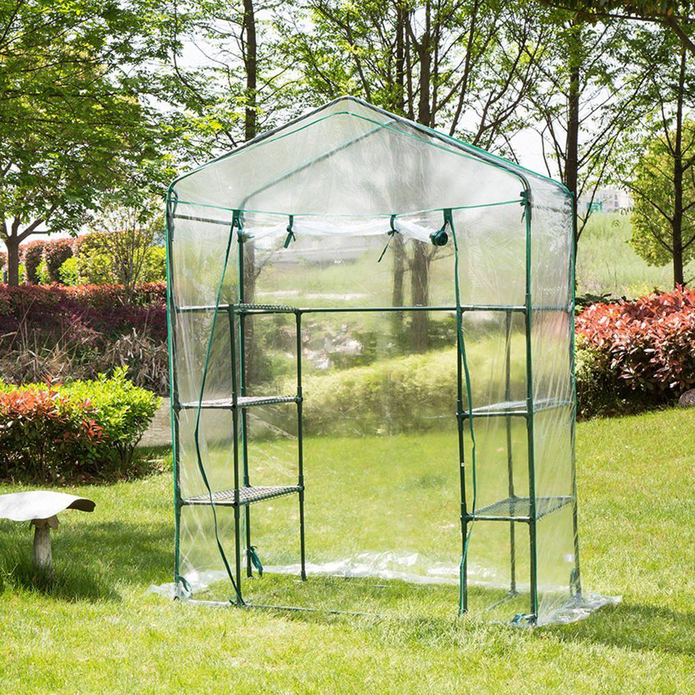 Corrosion-resistant Plant Flowers Cover PVC Greenhouse Cover Waterproof Anti-UV Gardening Protect Plants (without Iron Stand)