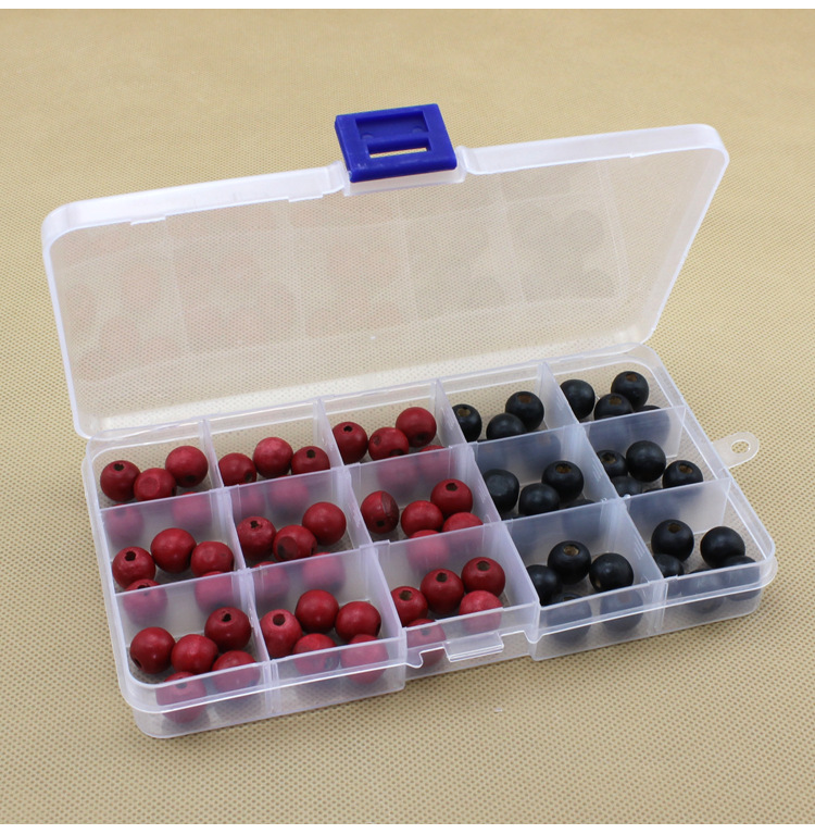 New 15 Slots Cells Colorful Portable Jewelry Tool Storage Box Container Ring Electronic Parts Screw Beads Organizer Plastic Case