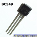 50pcs BC549 TO-92 NPN Transistor 0.1A 30V Low Noise Amplifier