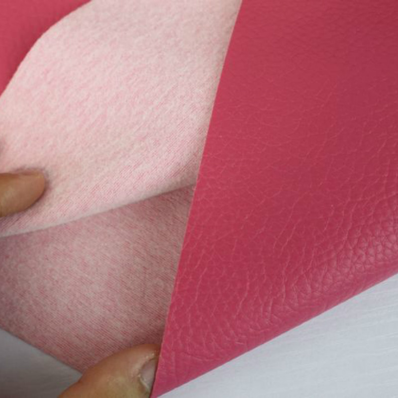 Faux Leather Patchwork Fabric Solid Color Rose Red PU Leather Upholstery Fabric DIY Printing Sewing Quilting Material For Bag