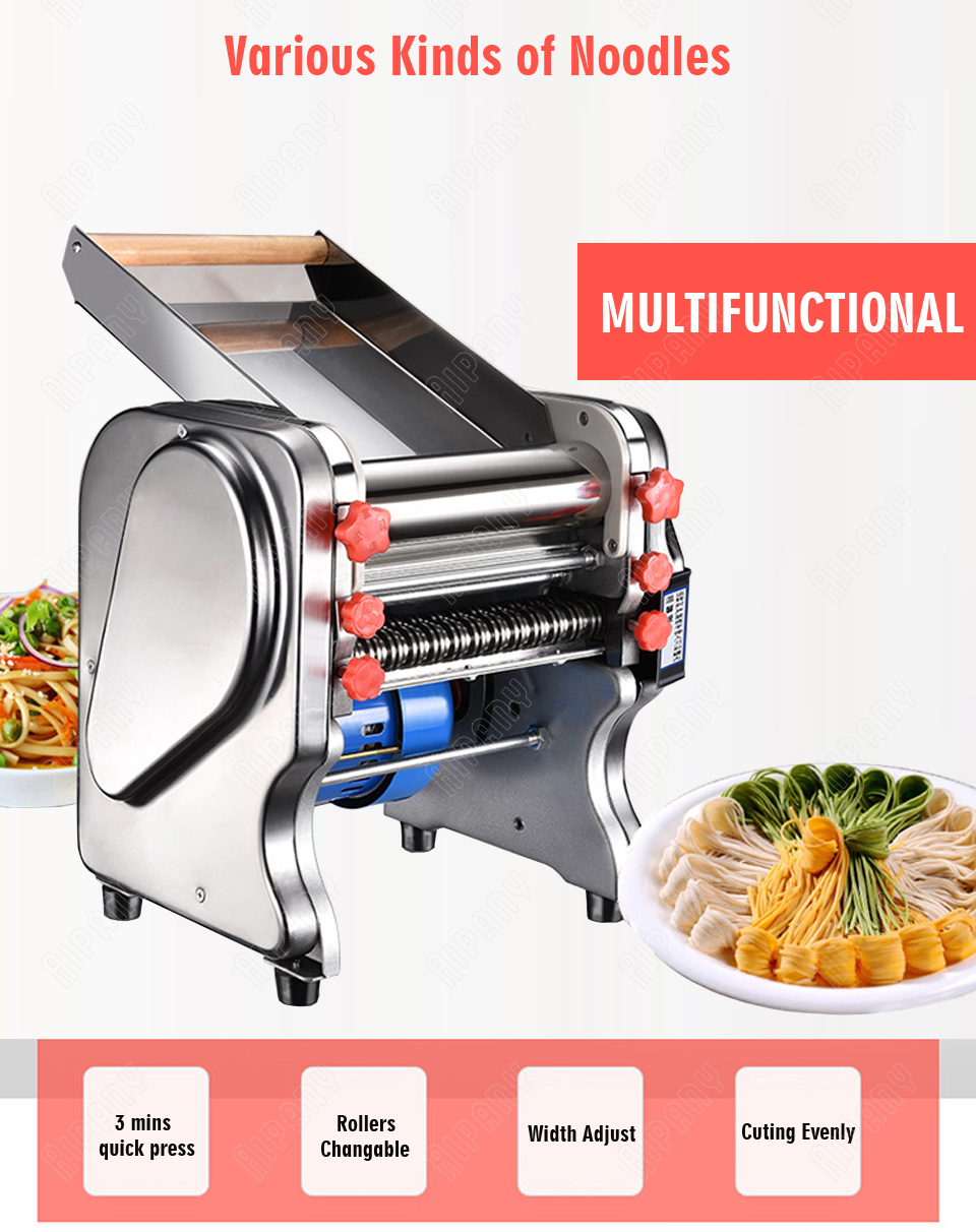 FKM240 electric dough sheeter for household/commercial stainless steel noodle maker dough roller presser machine