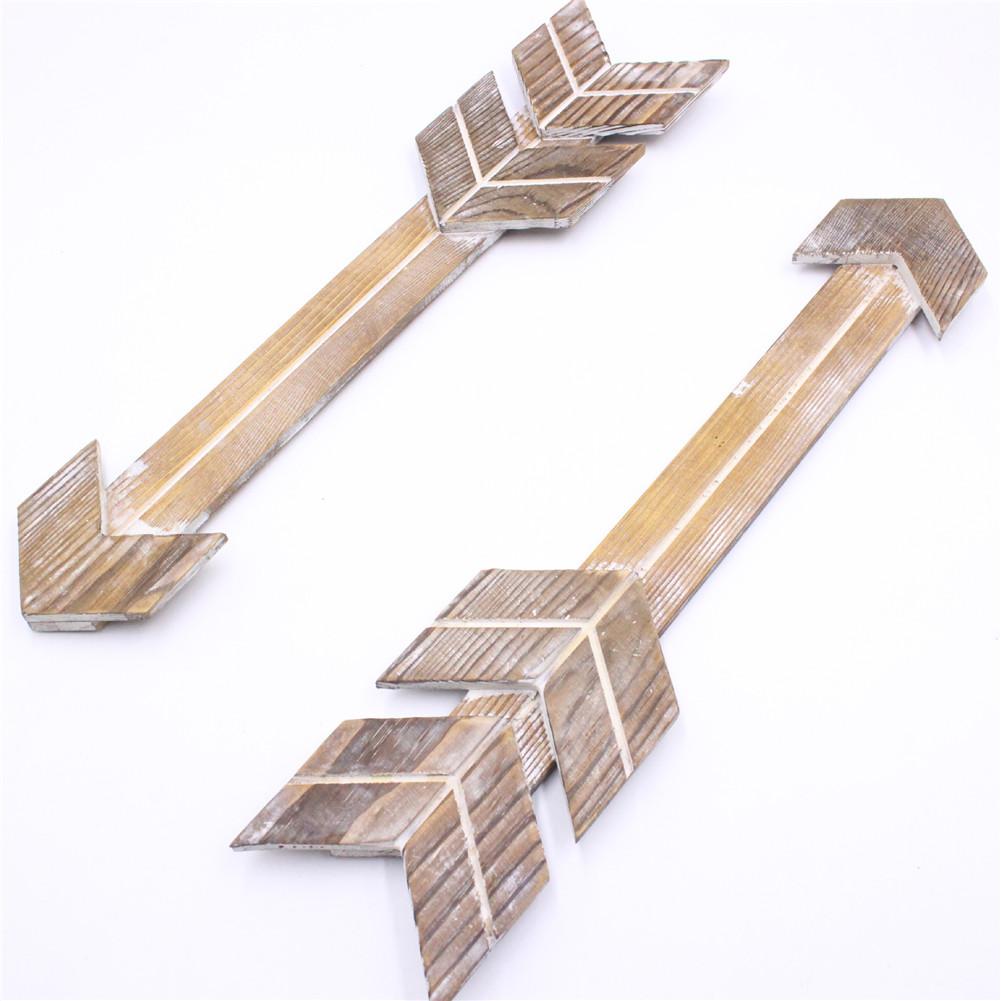 Retro Wooden Arrows Rural Style Sign Wall Art Arrow Crafts For Coffee Shop Bar Wall Decoration for Home Wall Decoration