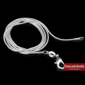 (10Pcs = 1 lot!) 1MM Silver Plated Lobster Clasp Snake Chain 16 18 20 22 24 inch Pick Size For Jewelry