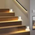 Motion Sensor LED Night Lights Battery Powered Stairs Lamp Home Magnetic Wireless Night Lamp Bedroom Wall Cabinet Step Lighting