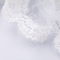 New Bridal Veil Wedding Accessories Short Wedding Veil White Ivory Two Layer Bridal Veil Luxury Appliques Lace Edge With Combs