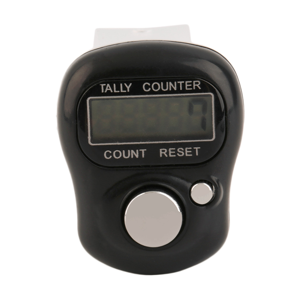 Mini Digit LCD Electronic Counter Digital Golf Sports Universal Black/White Finger Hand Held Ring Tally Counter Drop Shipping