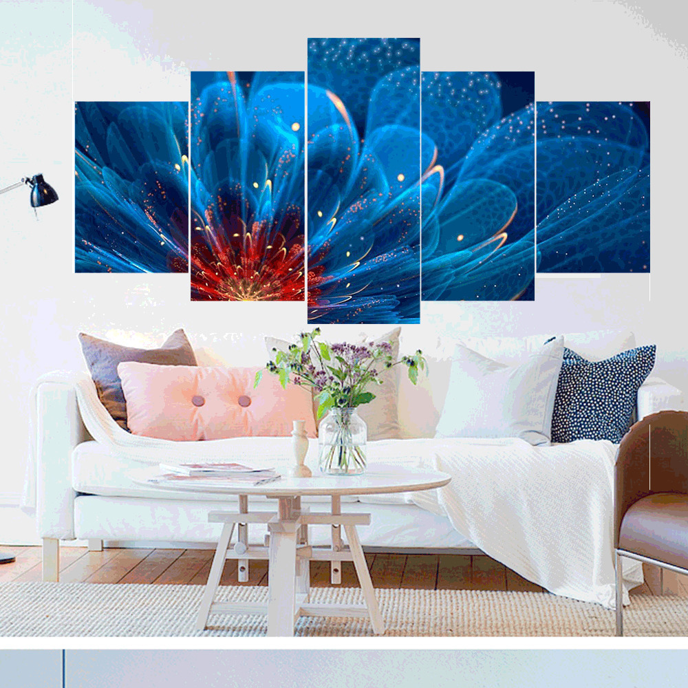 HUACAN 5PCS Diamond Painting Flower Full Square Diamond Embroidery Fantasy Picture Rhinestone Mosaic Multi-picture Combination