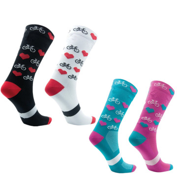 Pro Compression Cycling Socks Men Women Beautiful lovely Road Bike Socks Racing Running Socks Calcetines CiclismoPro Compression