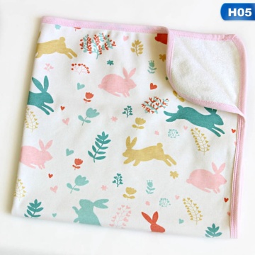 Newborn Baby Washable Diaper Pad Cartoon Pattern Print Kids Diaper Changing Mat Portable Changing Pad Cover Reusable Wipes Cover