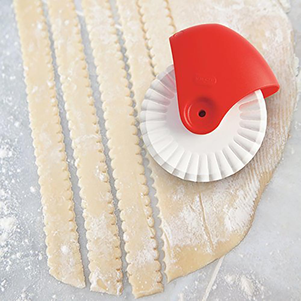 Kitchen Helper DIY Dough Cutting Roller Tools Biscuits Maker Lattice Roller Docker Dough Cutter Tool Wave/Hemp Pattern
