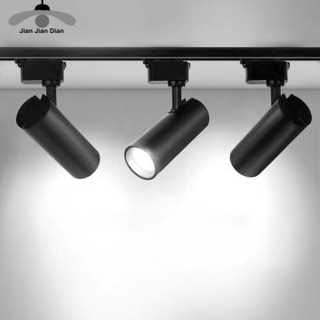COB LED Track Light 12W 20W 30W Rail Lamp Indoor Lighting AC 220V 240V Angle Adjustable Spotlight Clothing Store Dressing Room