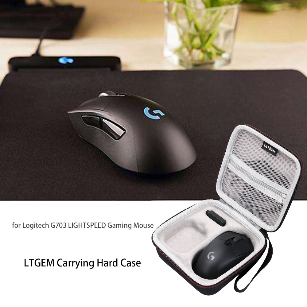 LTGEM EVA Hard Case for Logitech G703 Lightspeed Gaming Mouse - Travel Protective Carrying Storage Bag