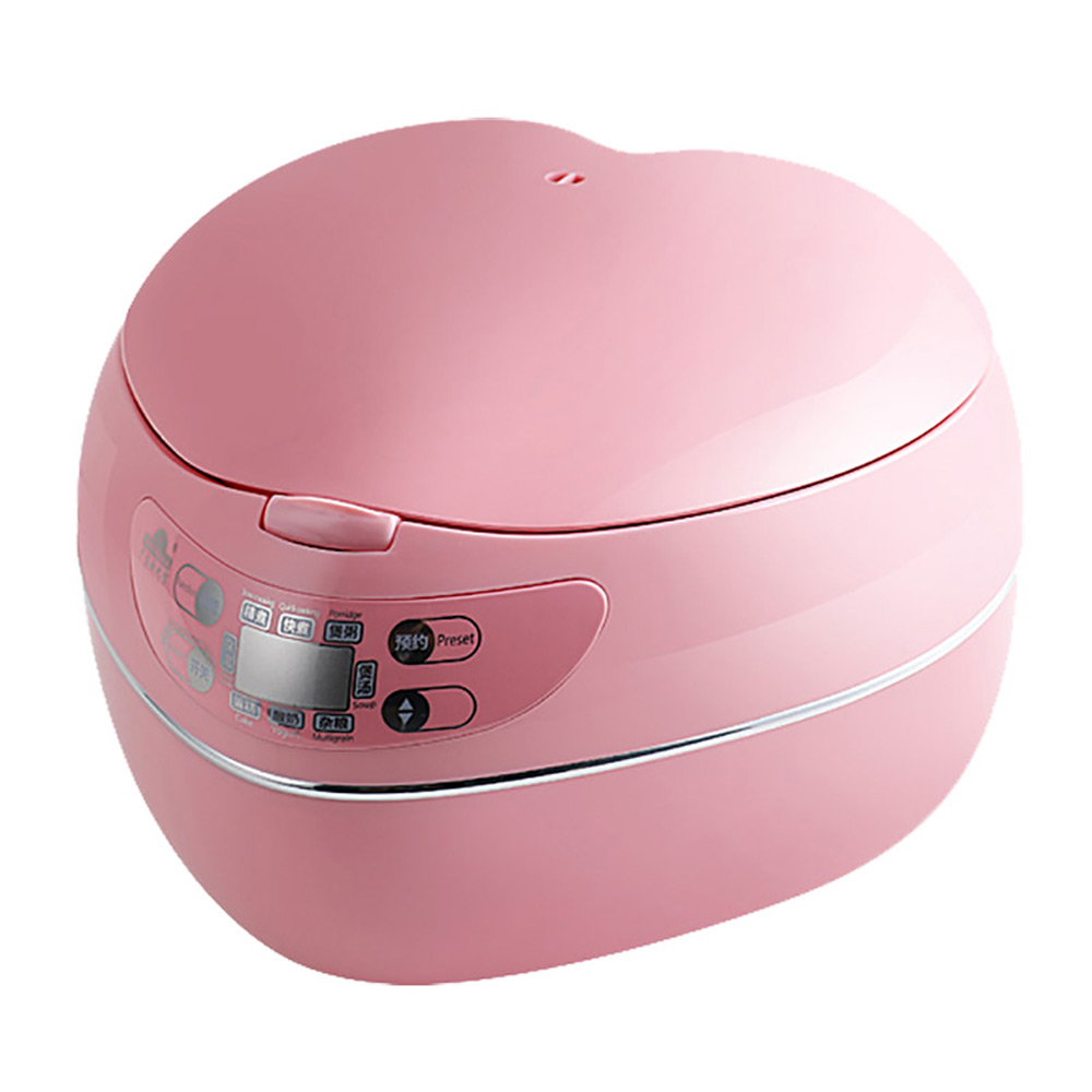 Peach heart-shaped rice cooker smart mini rice cooker household for 1-2-3-4 people