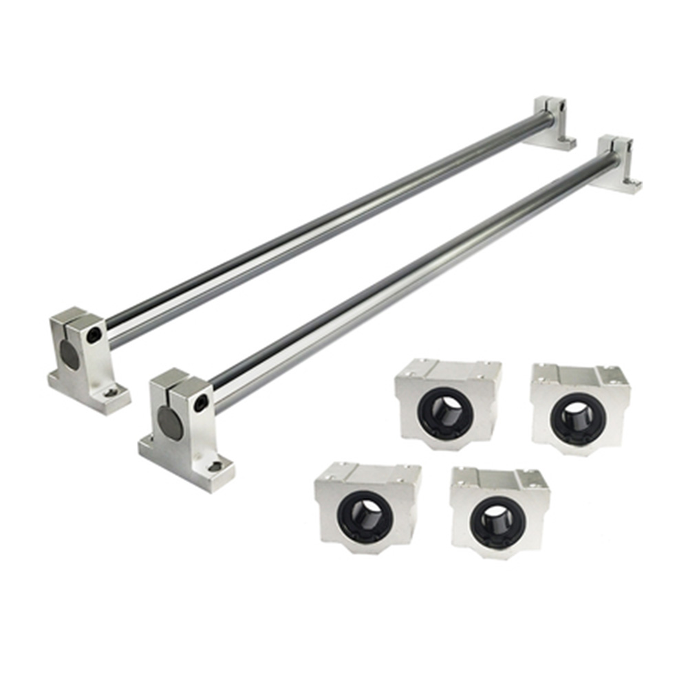 Optical Axis Linear Rail Shaft OD 8 10 12 mm 100-600mm + SCS8UU SCS10/12UU Linear Bearing Blocks + SK8 10 12 Bearing Support