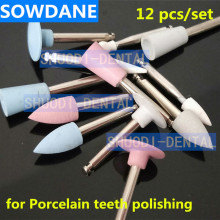 Dental Composite Polish Kit Porcelain PolisherTeeth Polishing Bur for Low-speed Handpiece Contra Angle Teeth Whitening Materials