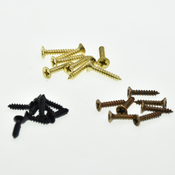 500PCS Phillips Self-Tapping Screws M2*6/8/10/12mm Bronze/Gold Oval Head Screw For Antique Hinges Decoration Wood Hardware Tool