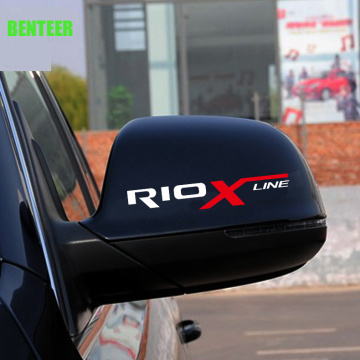 2pcs Car Side Rearview Mirror Sticker For Kia RIO RIO X LINE