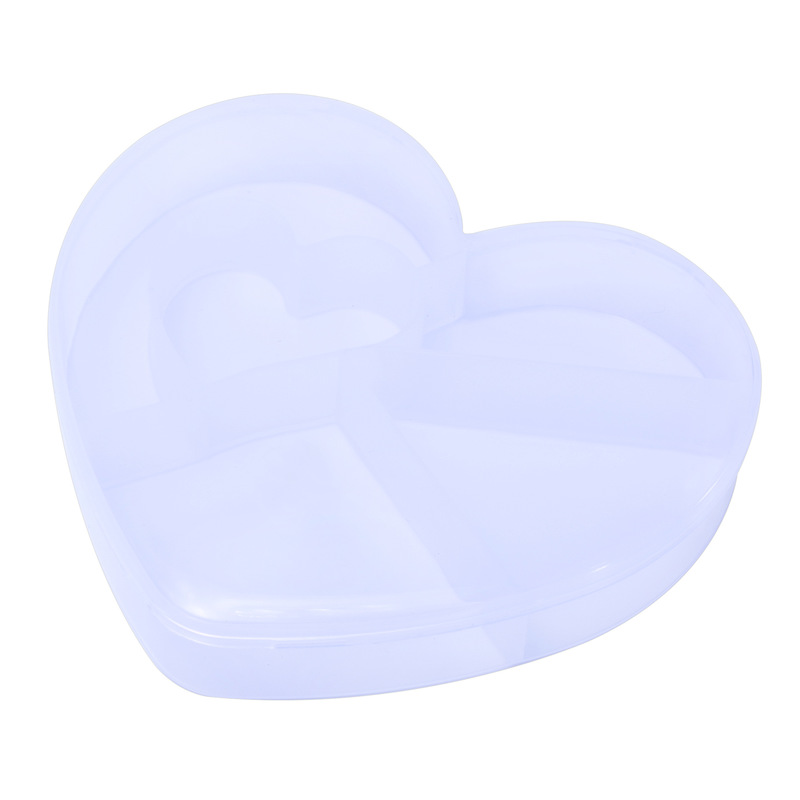 Sewing Tools Accessory Heart Plastic Box Mini Transparent Box Clear Large Storage Box Small Parts Jewelry Display Box Container