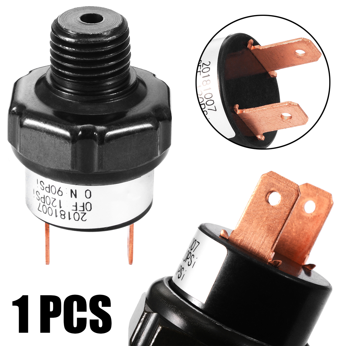 Durable Heavy Duty Air Compressor Tank Pressure Switch 90-120 PSI 12V 1/4" NPT Control Switches Electrical Equipment Mayitr