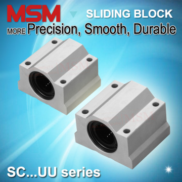 4pcs MSM Linear Bearing Blocks SC8UU SC10UU SC12UU SC16UU SC20UU SC25UU SC30UU Aluminium Housing Sliding Units CNC Parts (mm)
