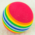 Funny Pet Toy Baby Dog Cat Toys 3.5CM 4.5CM Rainbow Colorful Play Balls For Pets Products Funny EVA Balls New Store Sales Toy