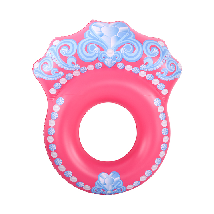 Princess Pink Inflatable Diamond Ring Pool Float Inflatable Lounge Girl Outdoor Swim Tube Ring For Adult Kid 7