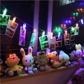 1M 3M Photo Clip Holder LED String Lights Fairy Garland Christmas New Year Party Wedding Home Indoor Decoration Battery Powered