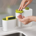 Kitchen Multifunctional Washing Sponge Storage Shelf Sink Detergent Soap Dispenser Pump Storage Rack Organizer Stands