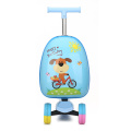 Kid's Luggage Scooter suitcase Cartoon travel carry on suitcase with wheels child Cute small Trolley case rolling luggage 16''