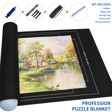 Professional Puzzle Roll Mat Blanket Felt Mat up to 1500/2000/3000 Pieces Accessories Puzzle Portable Travel Storage Bag