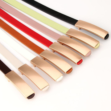 Luxury Metal Buckle Thin belt classic wild female minimalist thin belt Straps Waistband Cummerbund For Apparel Accessories 2019