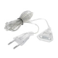 3M/5M Power Extension Cable Extender Wire for LED String Light Christmas Holiday Lighting EU Plug