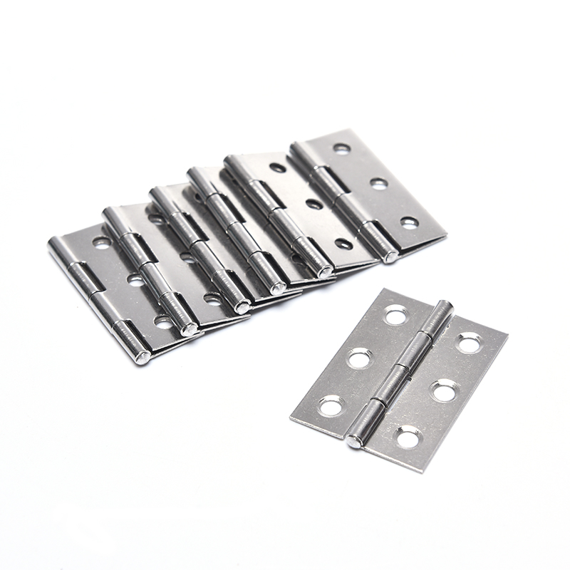 20 Pcs Hardware Stainless Steel Hinges Door Connector Drawer 6 Mounting Holes Durable Furniture Bookcase Window Cabinet Home