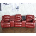 living room sofa Recliner Sofa, real cow Genuine Leather Sofa, Cinema theater sofa home furniture 3 seater chaise bed couch